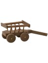 Carrito de madera 11,5x4,5x4 h madera, estatuas, altura