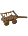 Carrito de madera 11,5x4,5x4 h madera, estatuas, altura