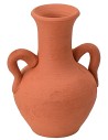 Ánfora de terracota con asas cm 6,3 h terracota, altura