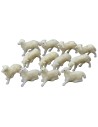 Set 12 pecore per statue 4 cm Mondo Presepi