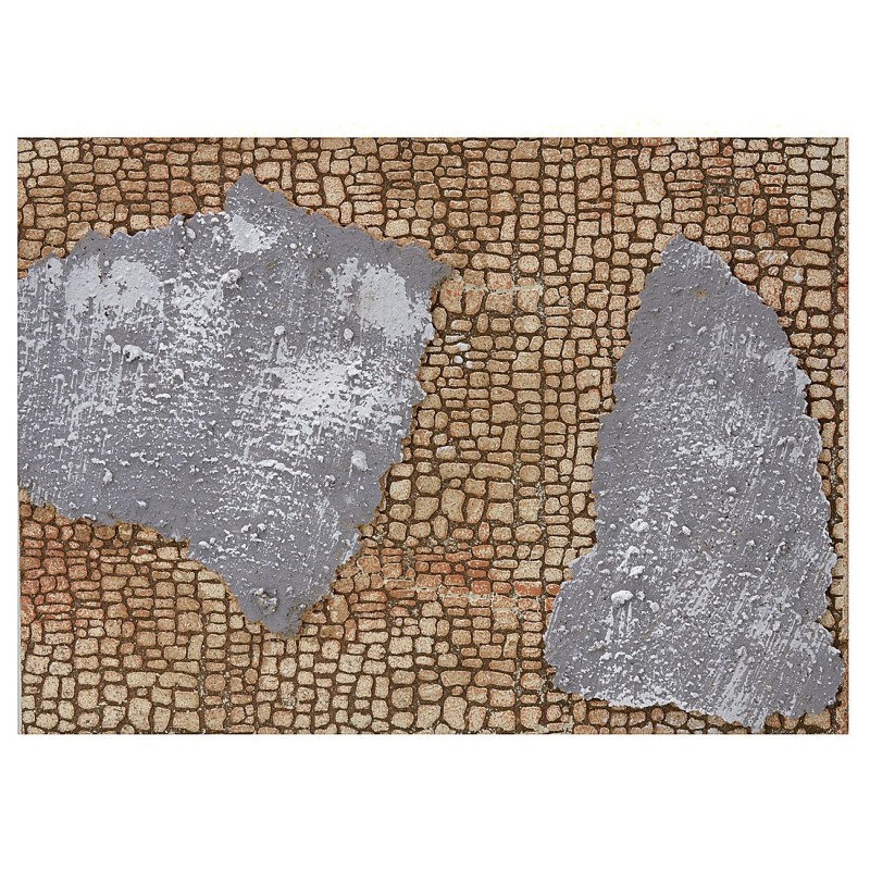 Colored cork panel with mignon stones with plaster cm