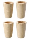 Juego de 4 vasos de madera ø 1x1,7 cm Mondo Presepi