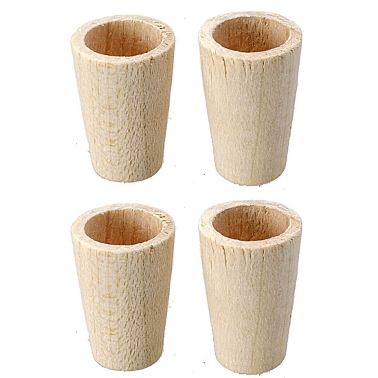 Set 4 bicchieri in legno ø 1x1,7 cm