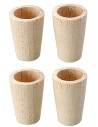 Juego de 4 vasos de madera ø 1x1,7 cm Mondo Presepi