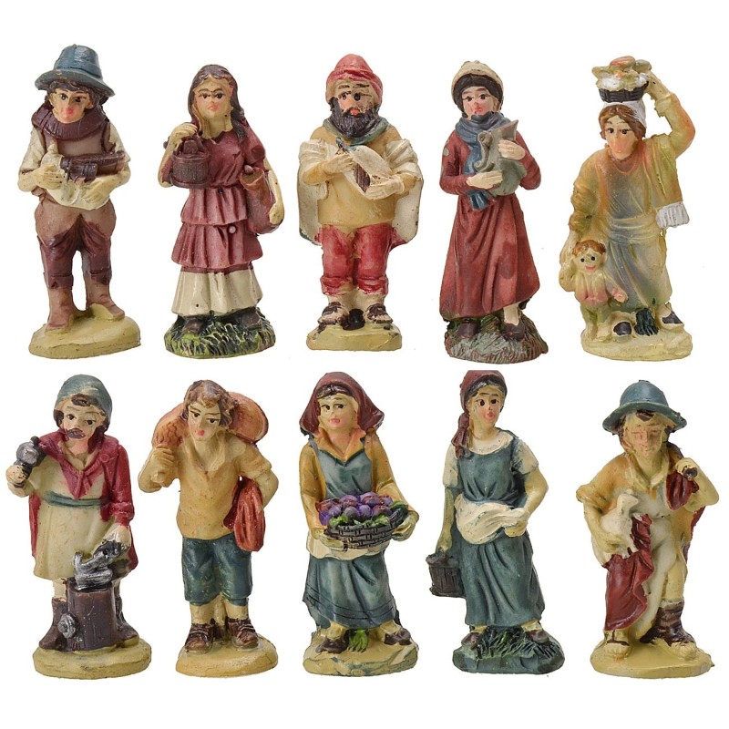 Set 10 statue 5 cm in resina