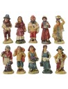 Set 10 statue 5 cm in resina Mondo Presepi