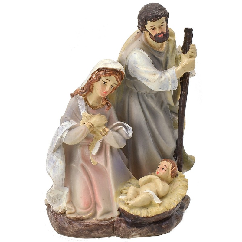 Natividad monobloque en resina de 10x8x14,5 cm h Mondo Presepi