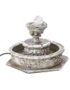 Circular resin fountain with functioning water movement