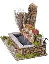 Fontana funzionante presepe con tre rubinetti cm 33,5x18x23 h