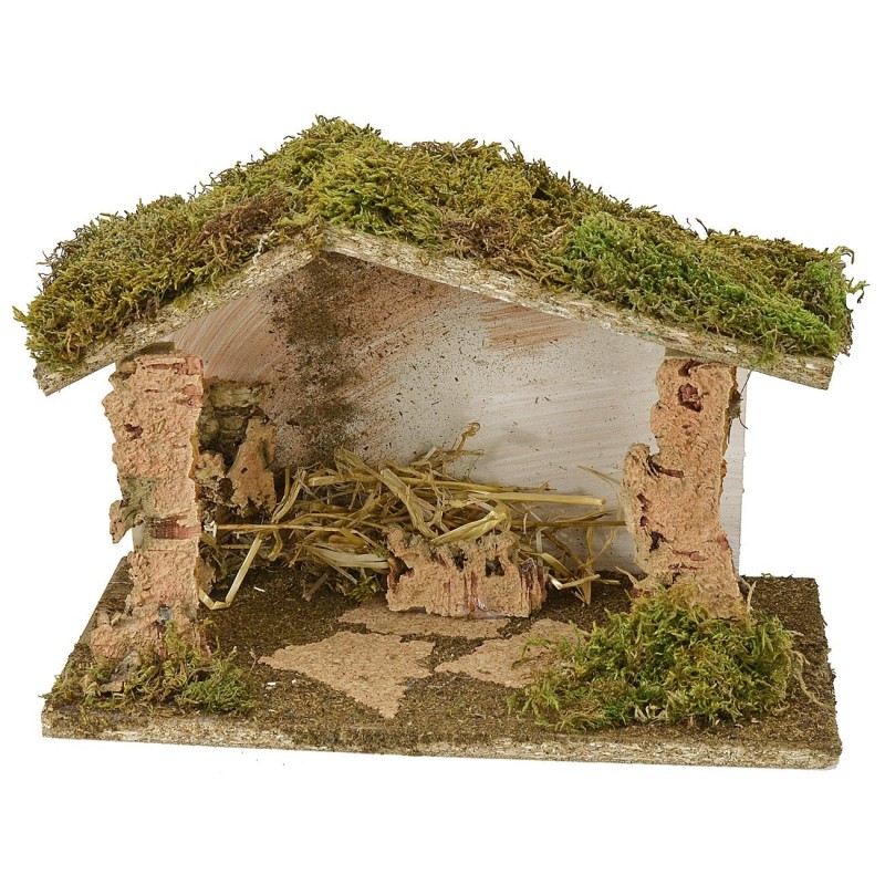 Cabaña con pesebre cm 30x15x21 h Mundo Pesebres