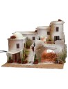 Presepe in stile arabo con tenda completo di luci cm 50x40x37 h