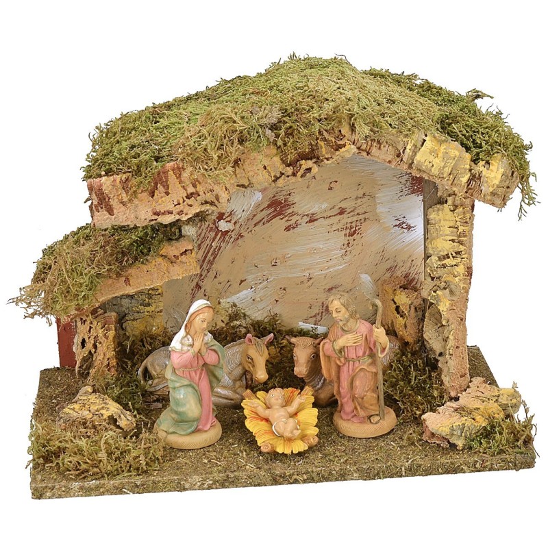 Cabaña para Pesebre completa de Natividad cm 33x19x24 h Mundo