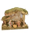 Cabaña para Pesebre completa de Natividad cm 33x19x24 h Mundo