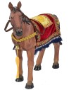 Cavallo in resina con drappo per statue da 30-40 cm