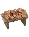 Wooden bench with bread 5x3x2,5 h.