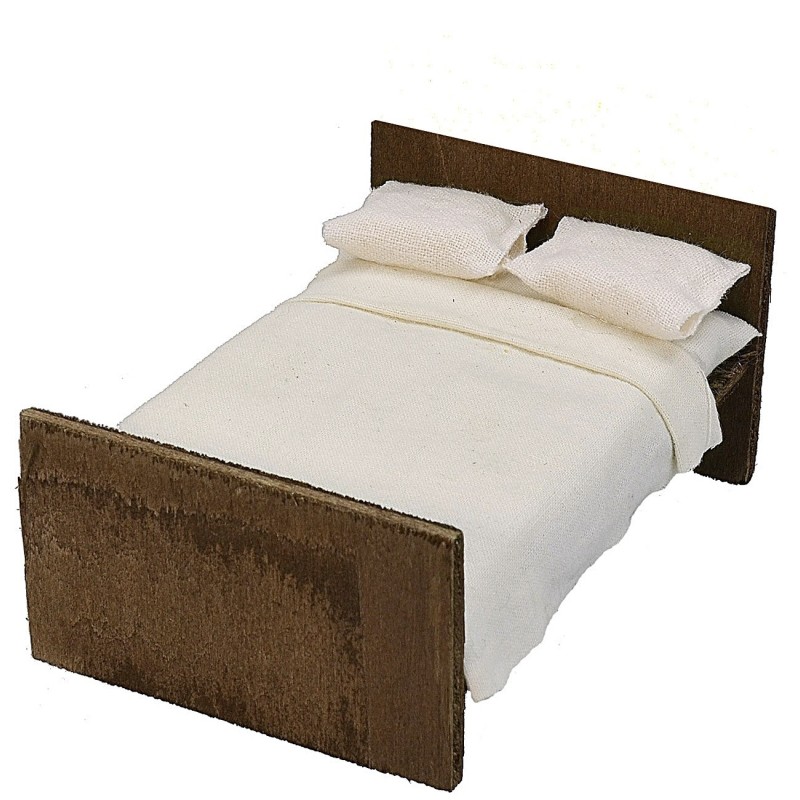 Cama matrimonial de madera cm 10,8x7x7 h Mundo