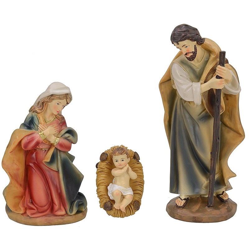 Natividad 3 figuras en resina de 20 cm Mundo Pesebres