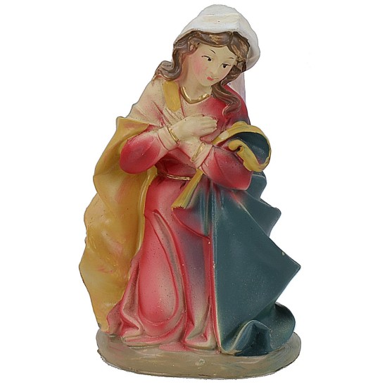 Madonna inginocchiata in resina serie 20 cm Mondo Presepi