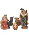 Natividad 5 figuras en resina de 30 cm Mundo Belenes