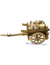Wooden wagon with bags 40x16x15 cm
