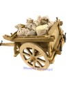 Wooden wagon with bags 40x16x15 cm
