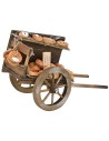 The wagon with the bread and pizzas