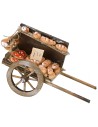 The wagon with the bread and pizzas