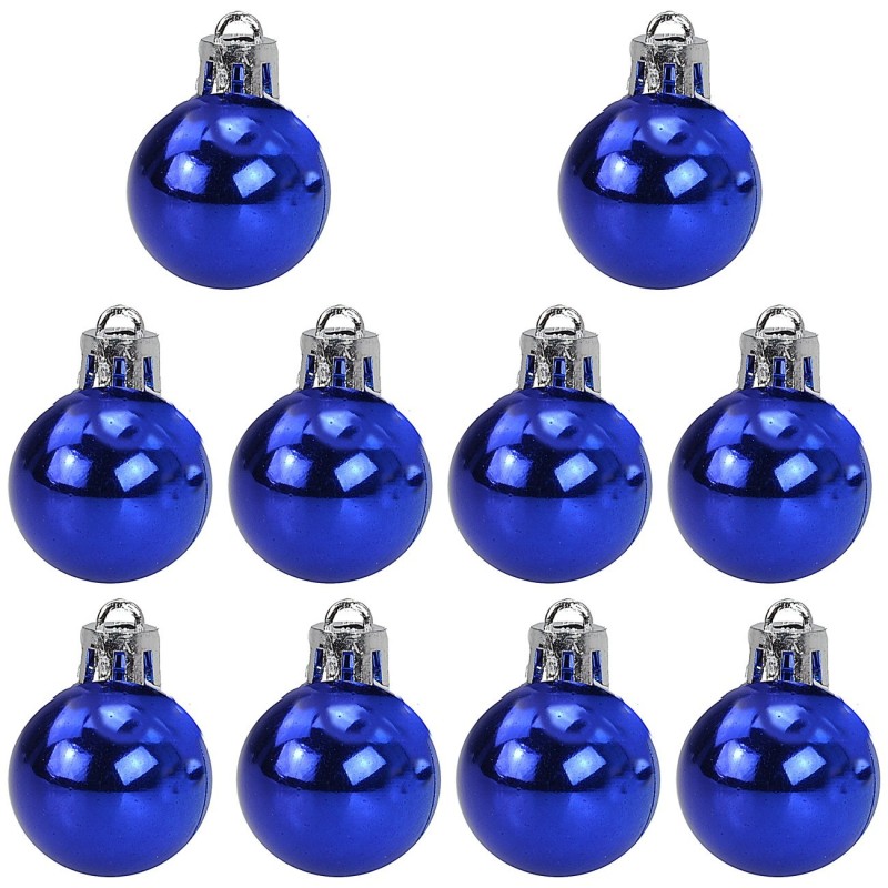 Juego de 10 bolas azules ø 3 cm para árbol de Navidad Mondo Presepi