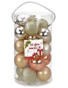 Set 24 palline champagne ø 6-7 cm per albero di Natale