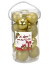 Set 20 palline oro ø 4-5-6 cm per albero di Natale