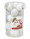 Juego de 20 bolas blancas ø 4-5-6 cm para árbol de Navidad Mondo