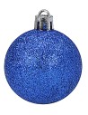 Juego de 20 bolas azules ø 4-5-6 cm para árbol de Navidad Mondo Presepi