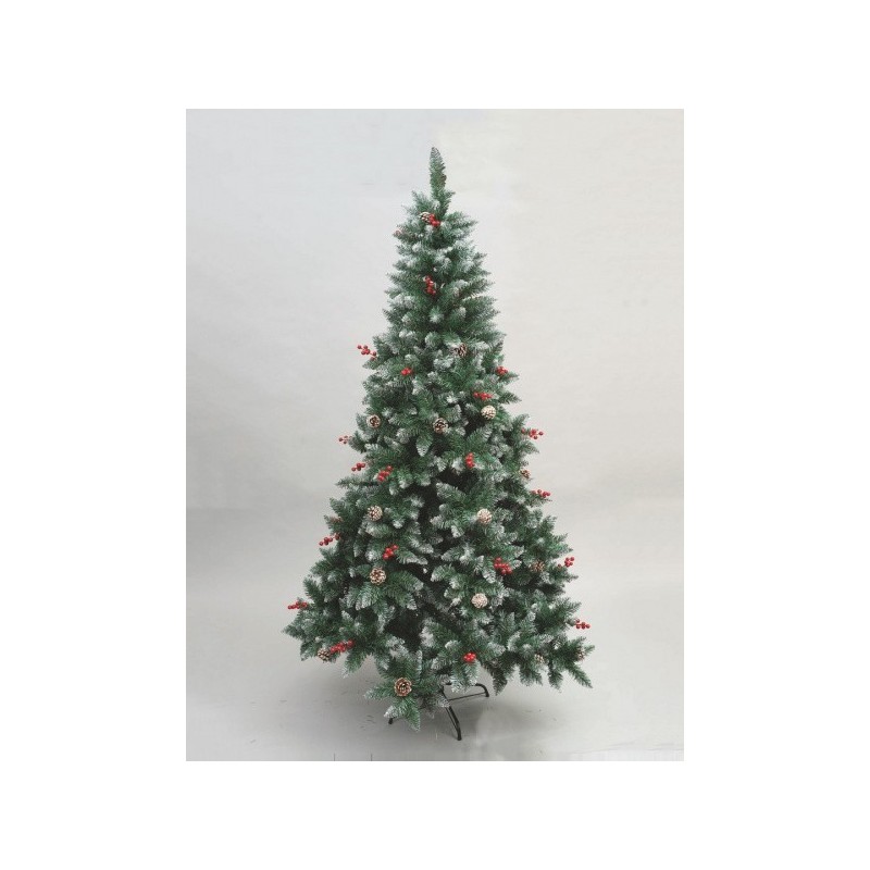 Albero di Natale con bacche e pigne h 120 cm Mondo Presepi