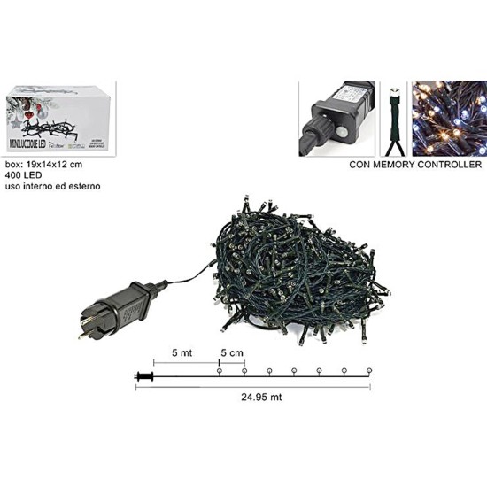 Catena 400 led bianco caldo e freddo con giochi di luce per