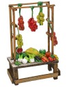 Puesto con frutas y verduras cm 9,5x5x15 h Mondo Presepi