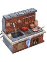 Cucina con fontana e fuoco funzionanti cm 20,5x13x16,5 h Mondo