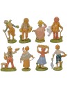 Set de 8 figuras de 8 cm en PVC Mundo Pesebres.