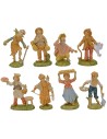 Set de 8 figuras de 8 cm en PVC Mundo Pesebres.