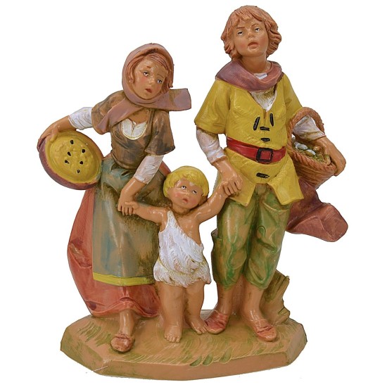 Famiglia con bambino serie 12 cm Fontanini Mondo Presepi