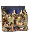 Illuminated crib to hang with functioning fountain