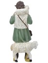 Buon pastore con pecora e agnello in resina 30 cm Mondo Presepi