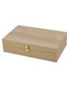 Caja rectangular de madera de 26,7x17x7,1 cm h Mundo Belenes.