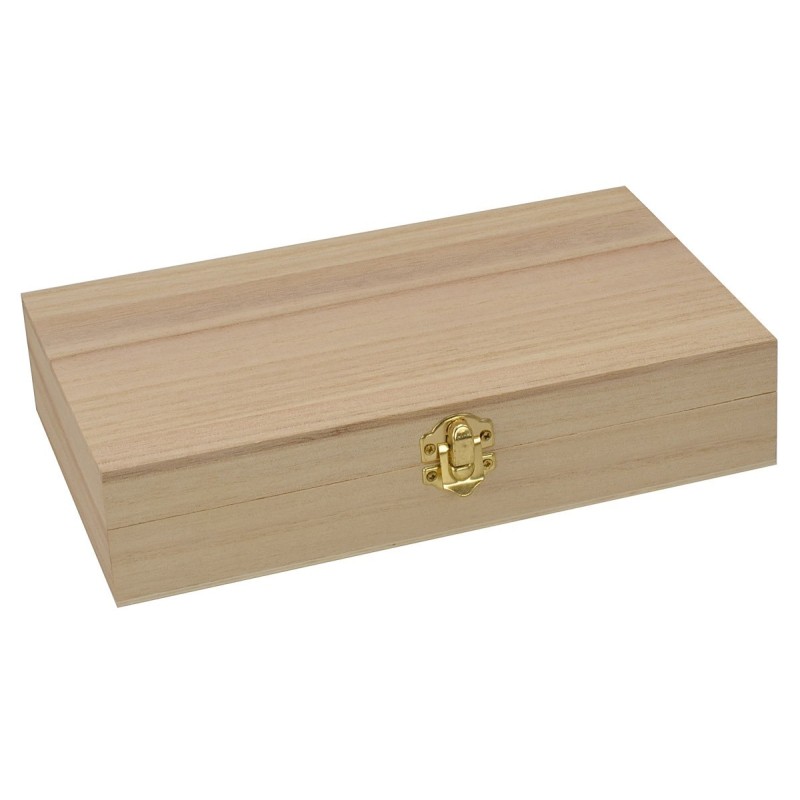 Caja rectangular de madera de 24x14x5,2 cm h Mondo Presepi