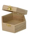 Caja hexagonal de madera de 15x12,6x6,8 cm de altura Mundo Belenes