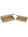 Conjunto de dos cajas rectangulares de madera Mondo Presepi