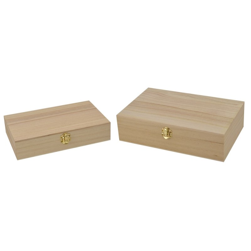 Conjunto de dos cajas rectangulares de madera Mondo Presepi