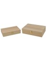 Conjunto de dos cajas rectangulares de madera Mondo Presepi