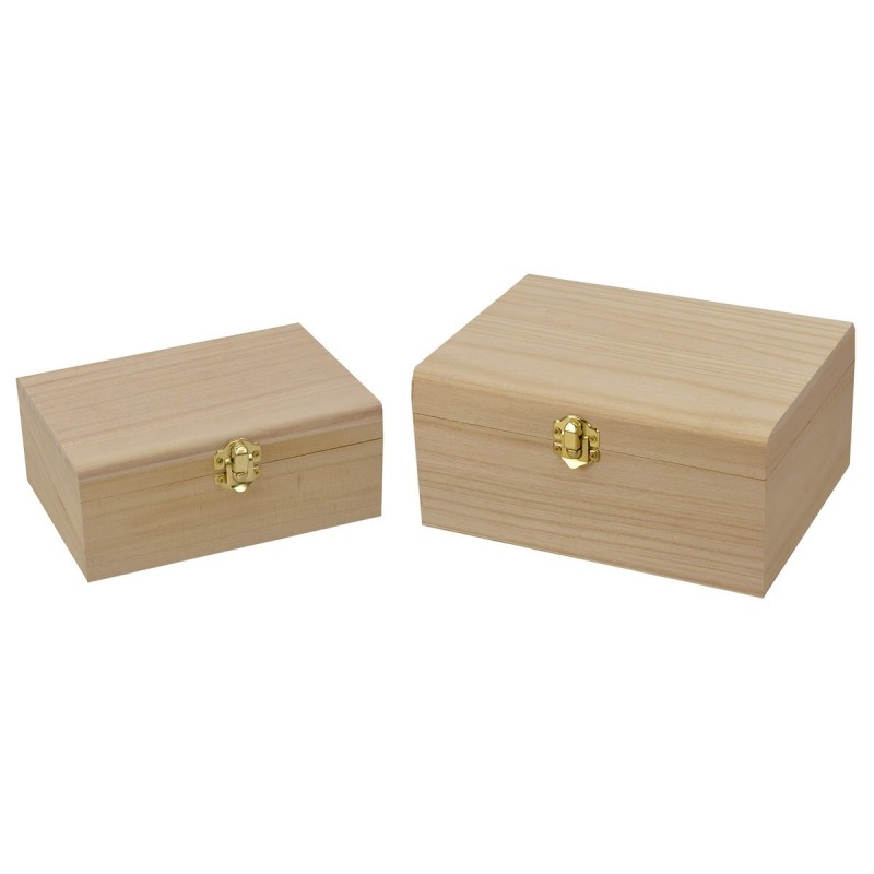 Set de dos cofres de madera Mondo Presepi