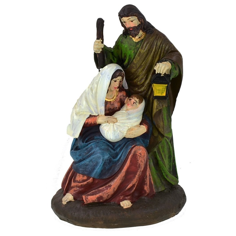 Natividad en resina de 9x7x13,5 cm h Mondo Presepi