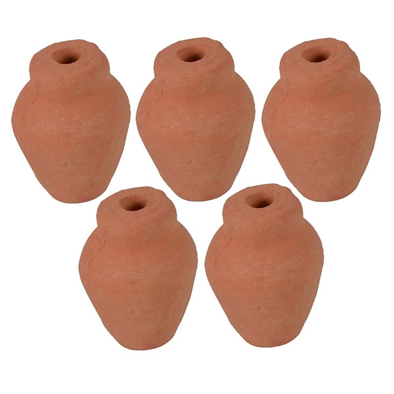 Set 5 vasi in terracotta h 2,3 cm